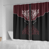 Vintage Western Cowboy Shower Curtain Black Version - Wonder Print Shop