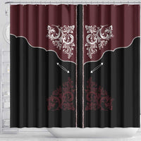 Vintage Western Cowboy Shower Curtain Black Version - Wonder Print Shop