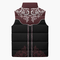 Vintage Western Cowboy Sleeveless Puffer Jacket Black Version - Wonder Print Shop