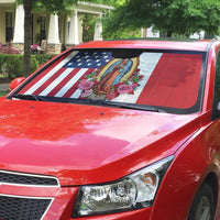 Guadalupe Virgin Mary Auto Sun Shade Mexican American Flag - Wonder Print Shop