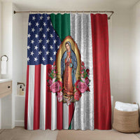 Guadalupe Virgin Mary Bathroom Set Mexican American Flag - Wonder Print Shop