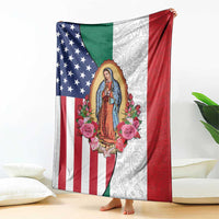 Guadalupe Virgin Mary Blanket Mexican American Flag - Wonder Print Shop