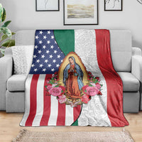 Guadalupe Virgin Mary Blanket Mexican American Flag - Wonder Print Shop