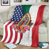 Guadalupe Virgin Mary Blanket Mexican American Flag - Wonder Print Shop