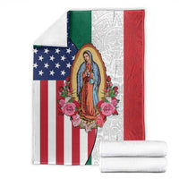 Guadalupe Virgin Mary Blanket Mexican American Flag - Wonder Print Shop