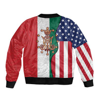 Guadalupe Virgin Mary Bomber Jacket Mexican American Flag - Wonder Print Shop