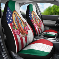 Guadalupe Virgin Mary Car Seat Cover Mexican American Flag - Wonder Print Shop
