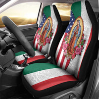 Guadalupe Virgin Mary Car Seat Cover Mexican American Flag - Wonder Print Shop
