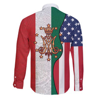 Guadalupe Virgin Mary Family Matching Short Sleeve Bodycon Dress and Hawaiian Shirt Mexican American Flag - Wonder Print Shop