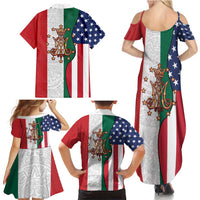 Guadalupe Virgin Mary Family Matching Summer Maxi Dress and Hawaiian Shirt Mexican American Flag - Wonder Print Shop