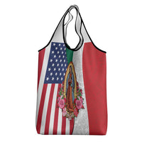 Guadalupe Virgin Mary Grocery Bag Mexican American Flag - Wonder Print Shop