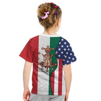 Guadalupe Virgin Mary Kid T Shirt Mexican American Flag - Wonder Print Shop