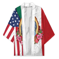 Guadalupe Virgin Mary Kimono Mexican American Flag - Wonder Print Shop