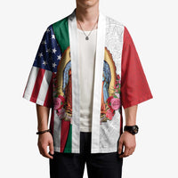 Guadalupe Virgin Mary Kimono Mexican American Flag - Wonder Print Shop