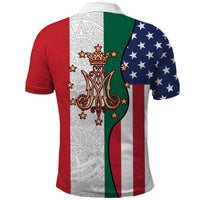 Guadalupe Virgin Mary Polo Shirt Mexican American Flag - Wonder Print Shop