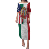 Guadalupe Virgin Mary Puletasi Mexican American Flag - Wonder Print Shop