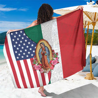 Guadalupe Virgin Mary Sarong Mexican American Flag - Wonder Print Shop