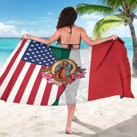Guadalupe Virgin Mary Sarong Mexican American Flag - Wonder Print Shop