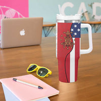 Guadalupe Virgin Mary Tumbler With Handle Mexican American Flag - Wonder Print Shop