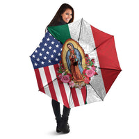 Guadalupe Virgin Mary Umbrella Mexican American Flag - Wonder Print Shop