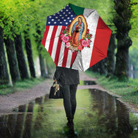 Guadalupe Virgin Mary Umbrella Mexican American Flag - Wonder Print Shop