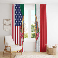 Guadalupe Virgin Mary Window Curtain Mexican American Flag - Wonder Print Shop