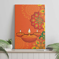 Happy Diwali India Canvas Wall Art With Rangoli Patterns - Wonder Print Shop