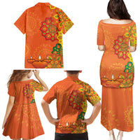Happy Diwali India Family Matching Puletasi and Hawaiian Shirt With Rangoli Patterns - Wonder Print Shop