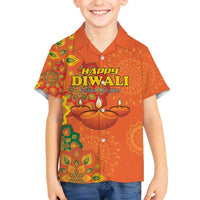 Happy Diwali India Family Matching Puletasi and Hawaiian Shirt With Rangoli Patterns - Wonder Print Shop