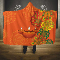 Happy Diwali India Hooded Blanket With Rangoli Patterns