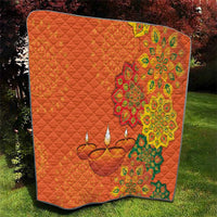 Happy Diwali India Quilt With Rangoli Patterns - Wonder Print Shop