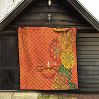 Happy Diwali India Quilt With Rangoli Patterns - Wonder Print Shop