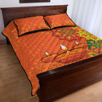 Happy Diwali India Quilt Bed Set With Rangoli Patterns - Wonder Print Shop
