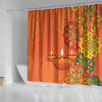 Happy Diwali India Shower Curtain With Rangoli Patterns