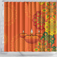 Happy Diwali India Shower Curtain With Rangoli Patterns