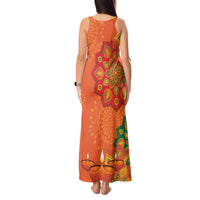 Happy Diwali India Tank Maxi Dress With Rangoli Patterns - Wonder Print Shop