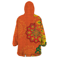 Happy Diwali India Wearable Blanket Hoodie With Rangoli Patterns - Wonder Print Shop