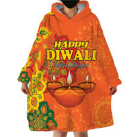 Happy Diwali India Wearable Blanket Hoodie With Rangoli Patterns - Wonder Print Shop
