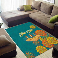 Personalized India Diwali Area Rug Festival Of Light With Diya - Wonder Print Shop