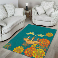 Personalized India Diwali Area Rug Festival Of Light With Diya - Wonder Print Shop