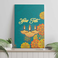 Personalized India Diwali Canvas Wall Art Festival Of Light With Diya - Wonder Print Shop