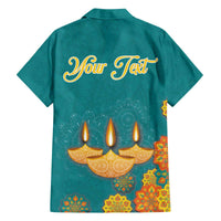 Personalized India Diwali Family Matching Puletasi and Hawaiian Shirt Festival Of Light With Diya - Wonder Print Shop
