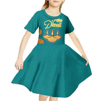 Personalized India Diwali Kid Short Sleeve Dress Festival Of Light With Diya - Wonder Print Shop