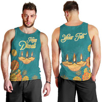 Personalized India Diwali Men Tank Top Festival Of Light With Diya - Wonder Print Shop