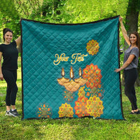 Personalized India Diwali Quilt Festival Of Light With Diya - Wonder Print Shop