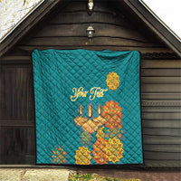 Personalized India Diwali Quilt Festival Of Light With Diya - Wonder Print Shop