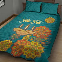 Personalized India Diwali Quilt Bed Set Festival Of Light With Diya - Wonder Print Shop