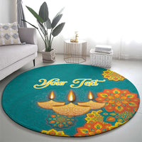 Personalized India Diwali Round Carpet Festival Of Light With Diya