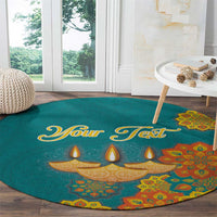 Personalized India Diwali Round Carpet Festival Of Light With Diya
