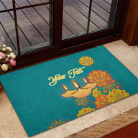 Personalized India Diwali Rubber Doormat Festival Of Light With Diya - Wonder Print Shop